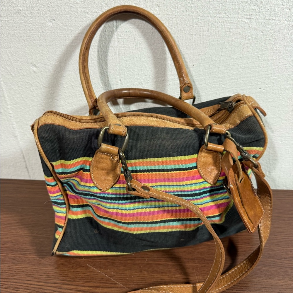 Unisa Leather Western Aztec Satchel